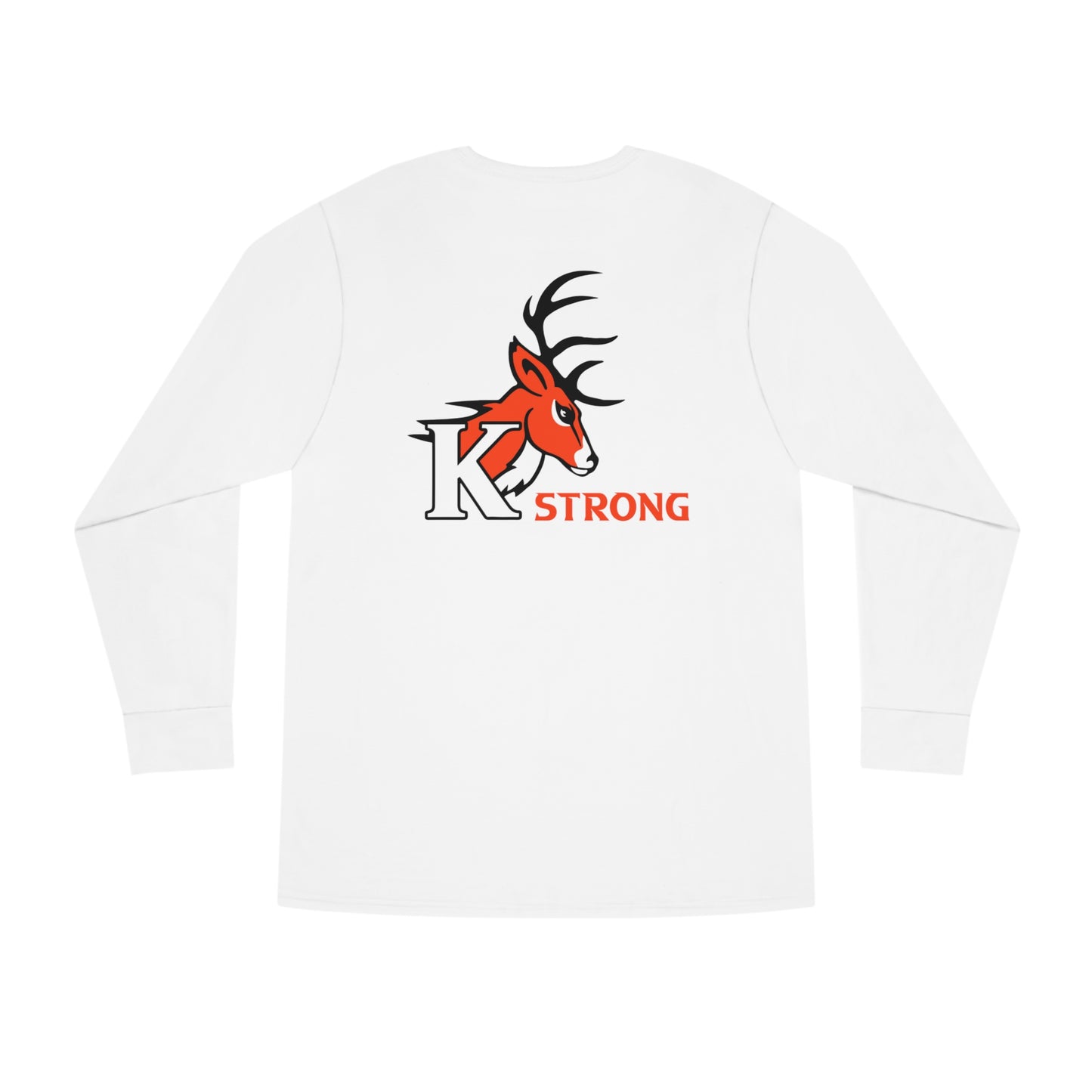 Kingsley Strong 2 sided print Long Sleeve Crewneck Tee #M08-02F