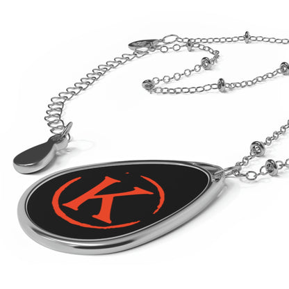 Branded K Oval Necklace #M09-02D