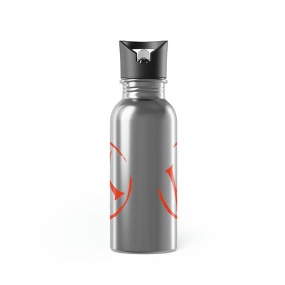 Branded K Stainless Steel Water Bottle With Straw, 20oz Oval logo #H15-03E