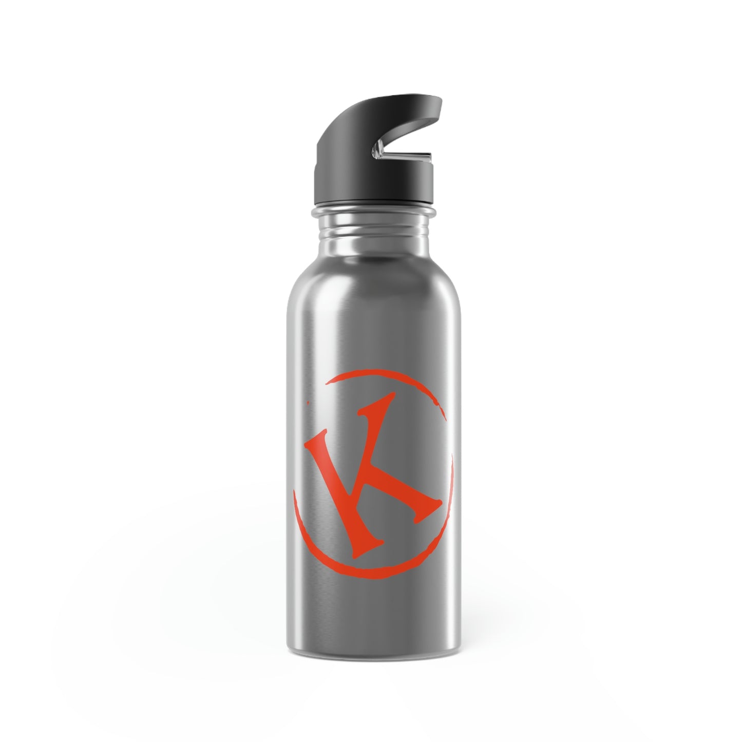 Branded K Stainless Steel Water Bottle With Straw, 20oz Oval logo #P15-03E