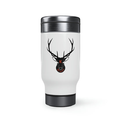Stags Logo 3 Stainless Steel Travel Mug with Handle, 14oz  #M10-02C