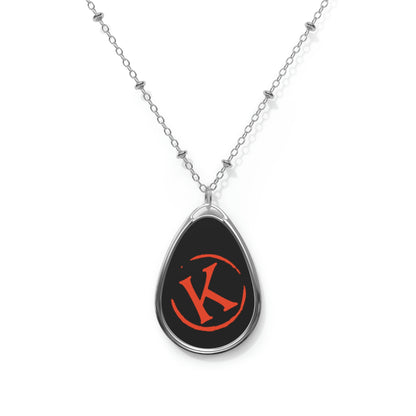 Branded K Oval Necklace #M09-02D