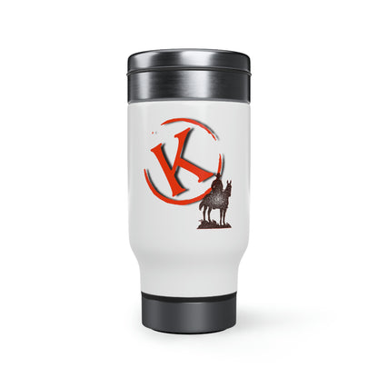 Branded Cowboy Stainless Steel Travel Mug with Handle, 14oz  #M10-02C