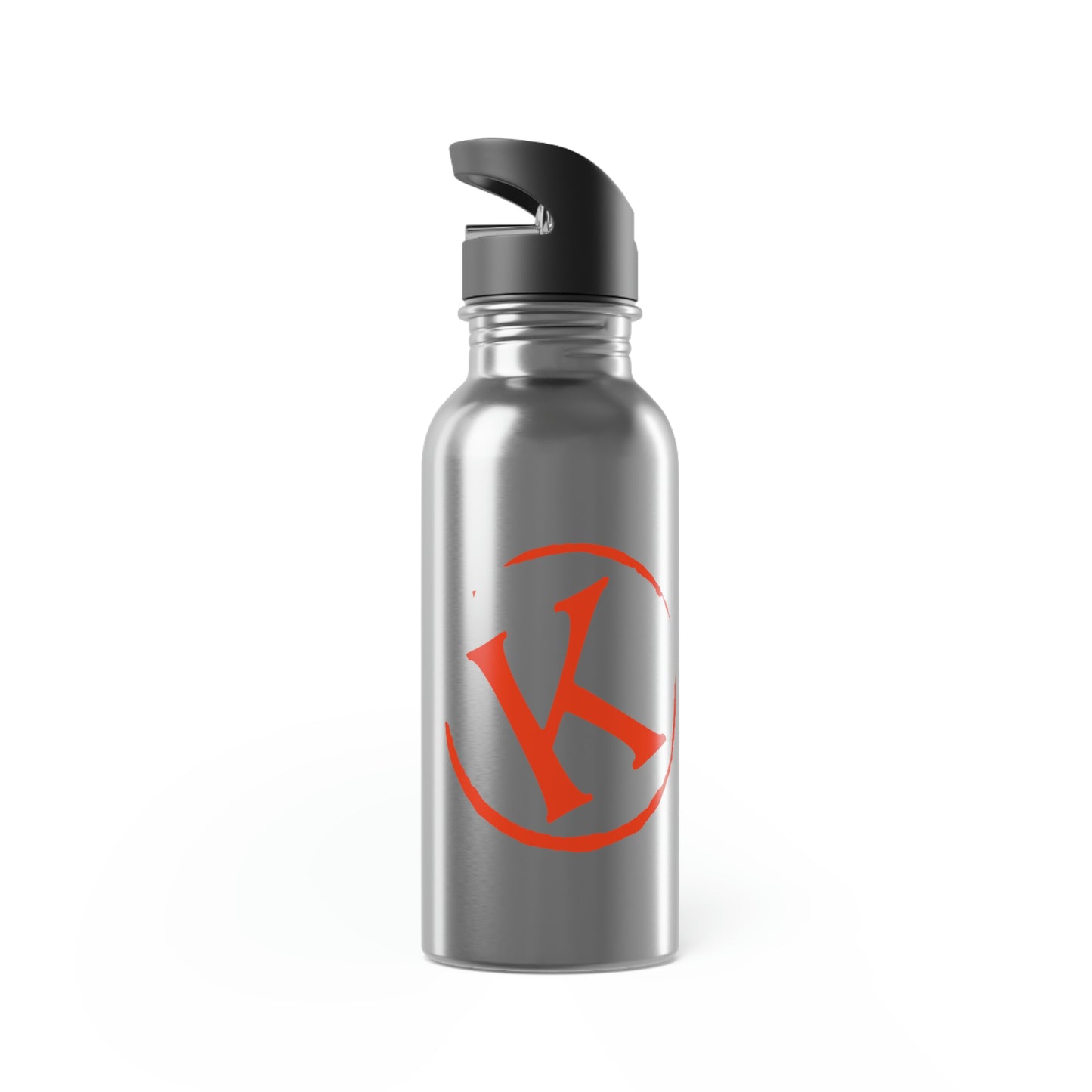 Branded K Stainless Steel Water Bottle With Straw, 20oz Oval logo #P15-03E