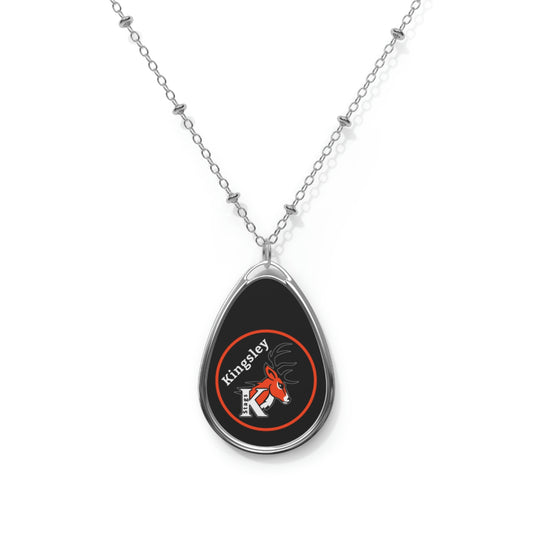 Stags Circle Logo 1 Oval Necklace #M09-02D