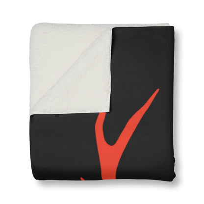 Logo 3 Sherpa Blanket #H02-01J Black