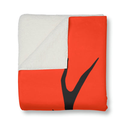 Stags Logo 3 Sherpa Blanket #H02-01J Orange