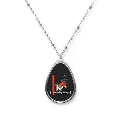Stags Logo 4 Oval Necklace #M09-02D