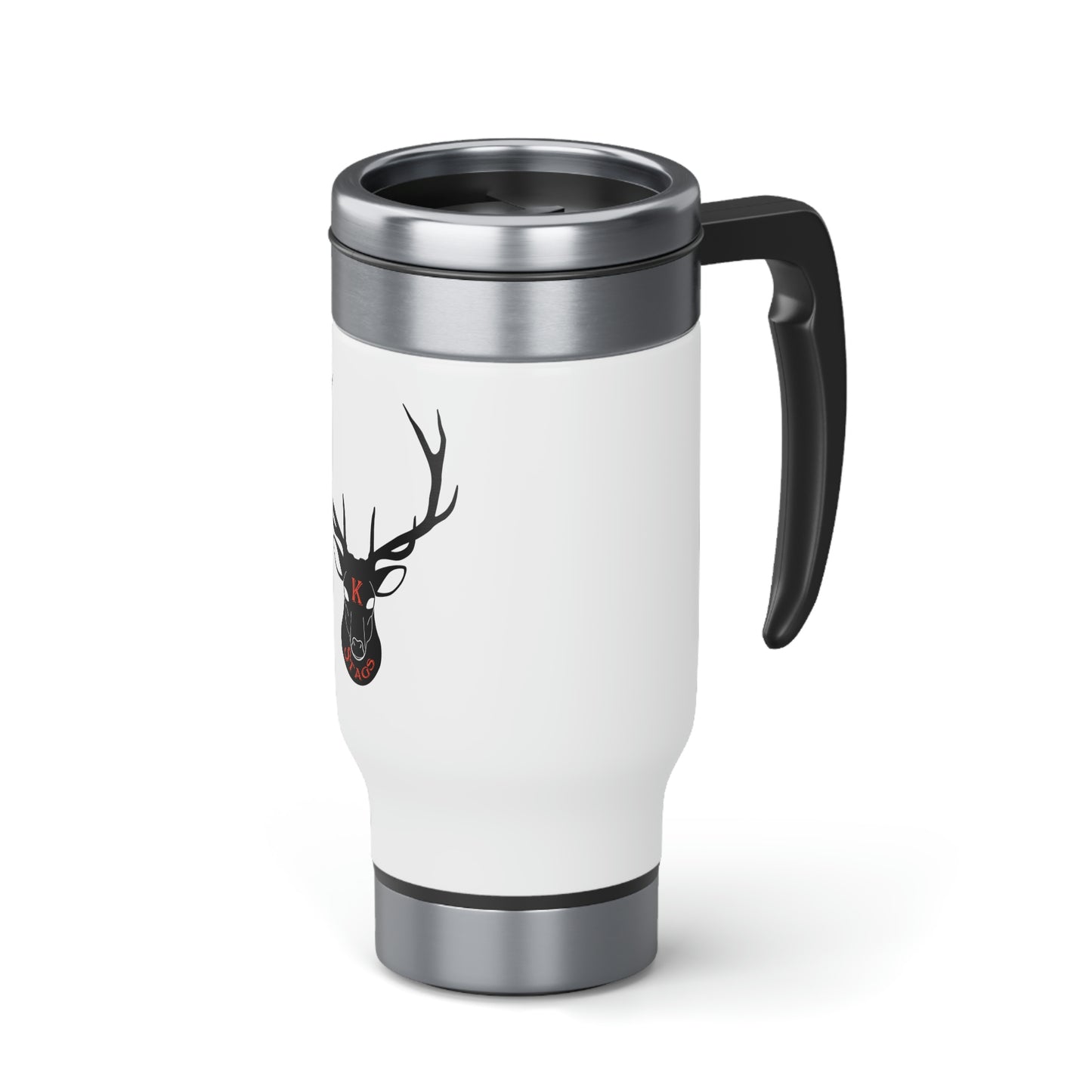 Stags Logo 3 Stainless Steel Travel Mug with Handle, 14oz  #M10-02C